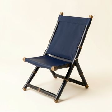Maple Crossing Folding Outdoor Chair - Navy (synthetic illustration; no displayed measurements)