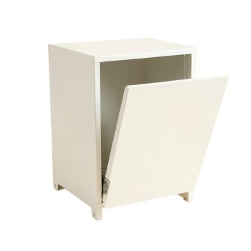 Dune Brook Freestanding Pull-Out Hamper Cabinet - White