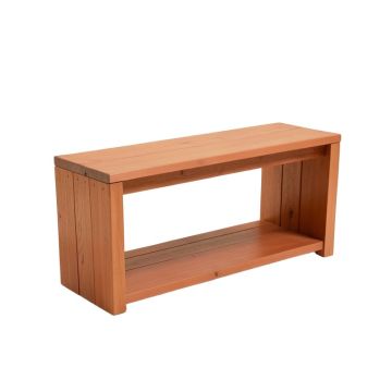 Heath Bend Narrow Outdoor Storage Bench - Terracotta