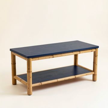 Willow Arc Indoor Bench - Navy (synthetic illustration; no displayed measurements)