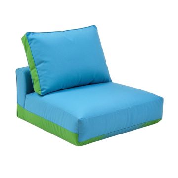 Make It Rain Cerulean Indoor/Outdoor Loveseat Cushion