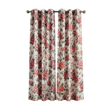 Effrosini Floral Room Darkening Grommet Curtain Panels