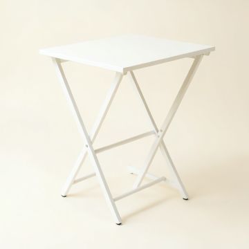 Field Dale Compact Balcony Table - White (synthetic illustration; no displayed measurements)