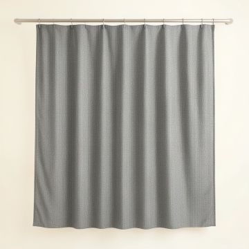 Rowan Arc Shower Curtain Hanging Flat From A Plain Rod - Gray (synthetic illustration; no displayed measurements)