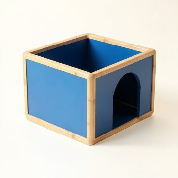 Slate Crossing Empty Furniture-Style Litter Enclosure - Blue (synthetic illustration; no displayed measurements)