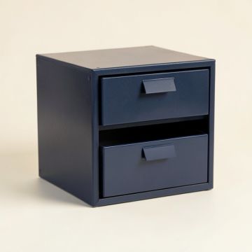 Glen Dell Small-Parts Storage Drawer Cabinet - Navy (synthetic illustration; no displayed measurements)