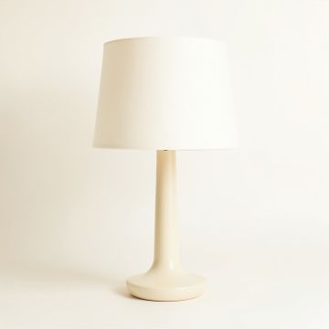 Briar Dell Table Lamp With A Plain Fabric Shade - Cream (synthetic illustration; no displayed measurements)