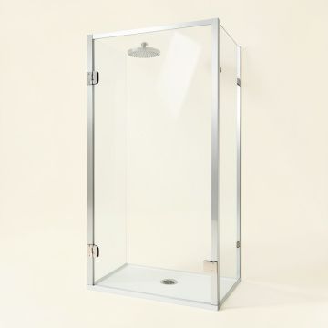 56 '' - 60 '' W X 76 '' H Door Opening Frameless Shower Door (synthetic illustration; no displayed measurements)