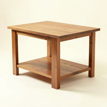 Mahle Open Bottom Shelf Solid Wood Dining Table (synthetic illustration; no displayed measurements)