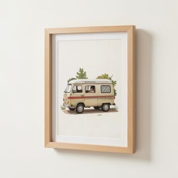 Camper Happiness Is Journey Framed Textual Art (synthetic illustration; no displayed measurements)