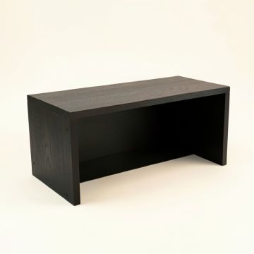 Dune Bend Shoe Storage Bench - Black (synthetic illustration; no displayed measurements)