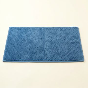 Maple Edge Bath Mat - Blue (synthetic illustration; no displayed measurements)
