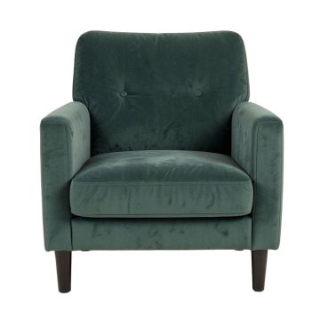 Modern Soft Velvet Material Ergonomics Tufted Armless Chair Upholstered Accent Chair