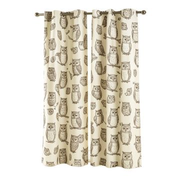 Alegre Owl 2 Panel Curtain Set