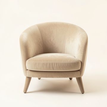 Cedar Branch Upholstered Armchair - Beige (synthetic illustration; no displayed measurements)