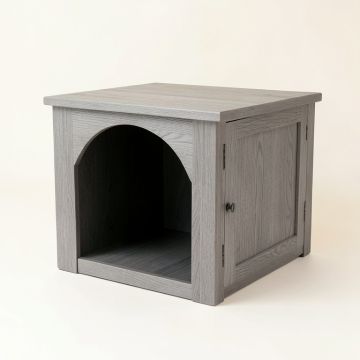 Brook Bend Empty Furniture-Style Litter Enclosure - Gray (synthetic illustration; no displayed measurements)