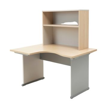 Aurea Reversible L-Shape Desk With Hutch (synthetic illustration; no displayed measurements)