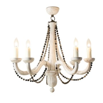 Ailsa 8 - Light Candle Style Classic Chandelier With Beaded Accents (synthetic illustration; no displayed measurements)