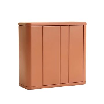 Stone Branch Narrow Outdoor Storage Bench - Terracotta