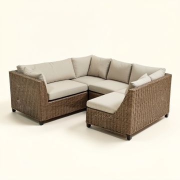 Golliner 90.9 '' Wide Outdoor Left Hand Facing Patio Sectional With Cushions (synthetic illustration; no displayed measurements)