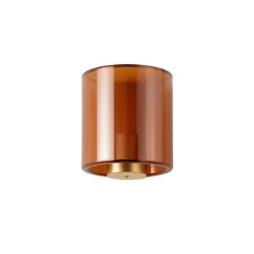 Wren Crossing Wall Sconce Mounted On A Plain Wall - Terracotta