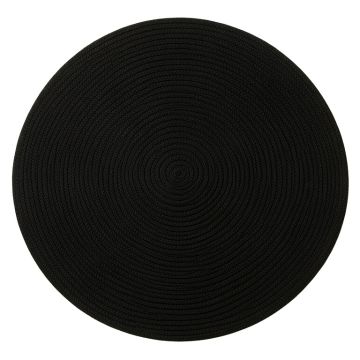 Aspen Bluff Round Area Rug - Black