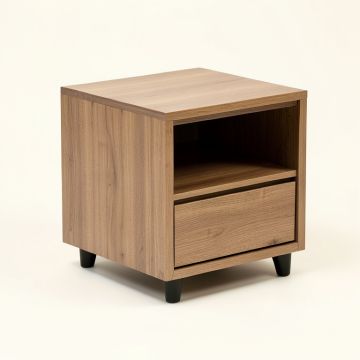 Theron Solid Wood End Table With Storage (synthetic illustration; no displayed measurements)