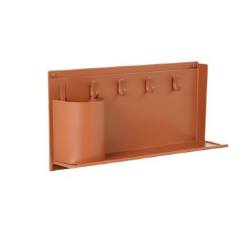 Bay Bluff Wall-Mounted Entryway Organizer Shelf - Terracotta