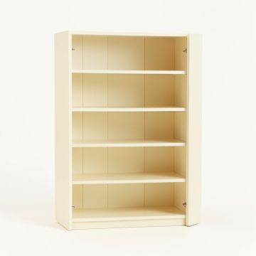 Hazel Branch Freestanding Bookcase - Cream (synthetic illustration; no displayed measurements)