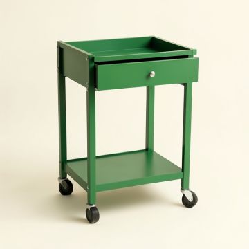 Dune Bluff Empty Rolling Workshop Cart - Green (synthetic illustration; no displayed measurements)