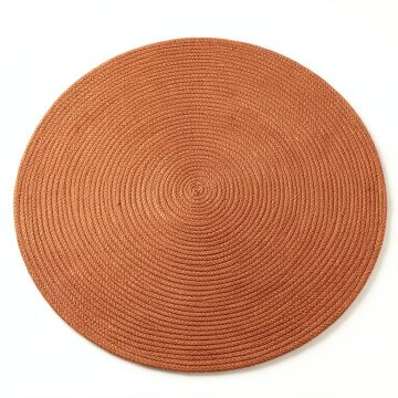Sage Bend Round Area Rug - Terracotta (synthetic illustration; no displayed measurements)