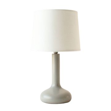 Elm Bluff Table Lamp With A Plain Fabric Shade - Gray (synthetic illustration; no displayed measurements)