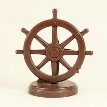 Wilmington Ship Wheel Sculpture (synthetic illustration; no displayed measurements)