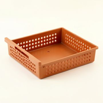 Hill Field Empty Under-Desk Cable Tray - Terracotta (synthetic illustration; no displayed measurements)