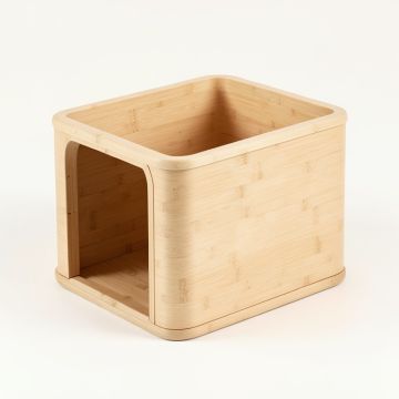 Bay Bluff Empty Furniture-Style Litter Enclosure - Beige (synthetic illustration; no displayed measurements)