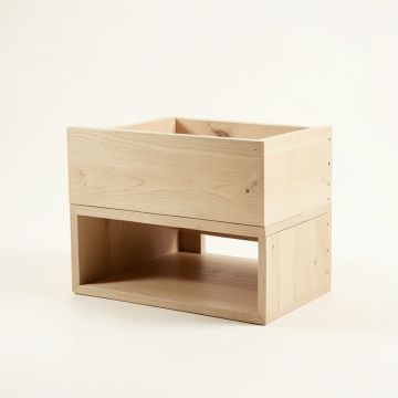 Cedar Bluff Empty Raised Planter - Beige (synthetic illustration; no displayed measurements)