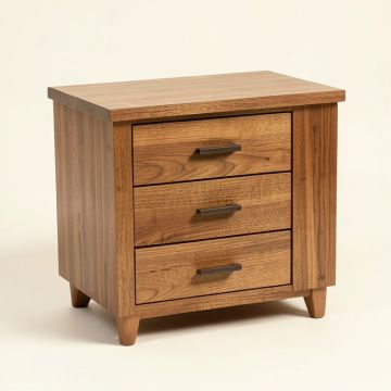 Herold Solid Wood 3 - Drawer End Table (synthetic illustration; no displayed measurements)