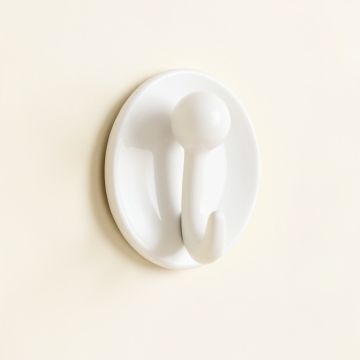 Alder Crossing Wall-Mounted Robe Hook - White (synthetic illustration; no displayed measurements)