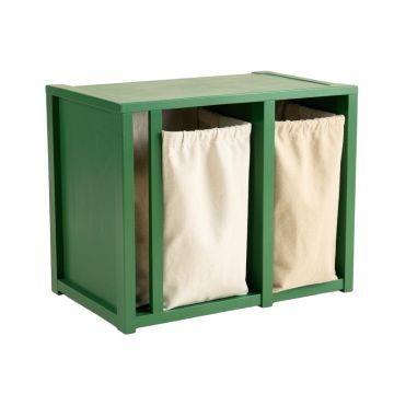 Hill Crossing Laundry Sorting Station With Plain Removable Bags - Green