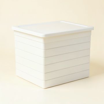 Aspen Bend Closed Outdoor Storage Box - White (synthetic illustration; no displayed measurements)