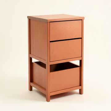 Meadow Brook Freestanding Pull-Out Hamper Cabinet - Terracotta (synthetic illustration; no displayed measurements)
