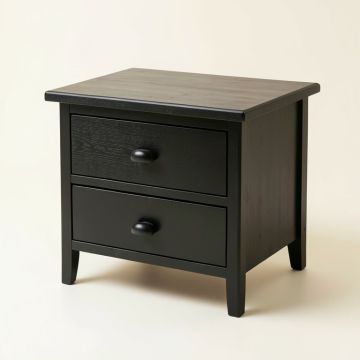Hazel Bend Nightstand - Black (synthetic illustration; no displayed measurements)