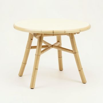 Stone Arc Patio Table - Cream (synthetic illustration; no displayed measurements)