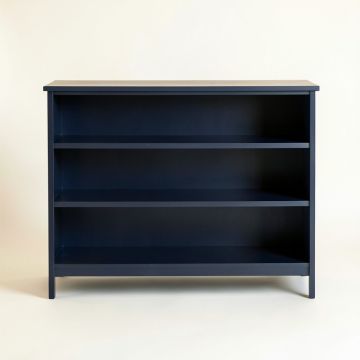 Meadow Bluff Low Bookcase - Navy (synthetic illustration; no displayed measurements)