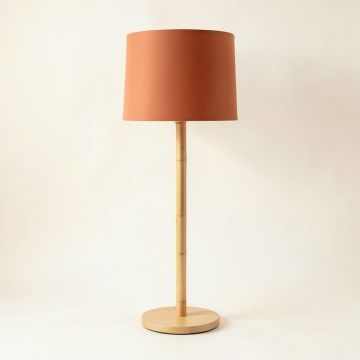 Shore Canyon Floor Lamp With A Plain Fabric Shade - Terracotta (synthetic illustration; no displayed measurements)