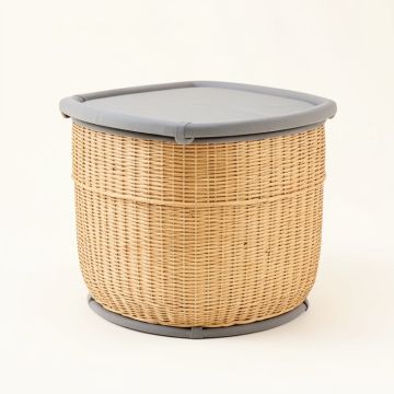 Bamboo Baby Double Collapsible Laundry Hamper (synthetic illustration; no displayed measurements)