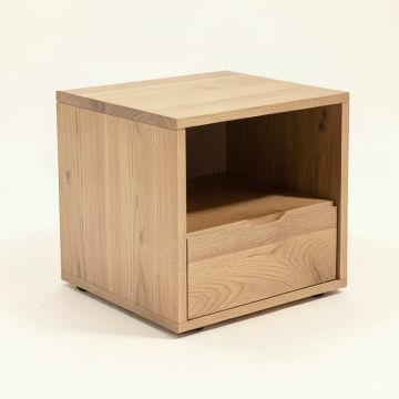 Dane Solid Wood End Table With Storage (synthetic illustration; no displayed measurements)