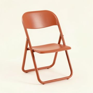 Aspen Dell Folding Outdoor Chair - Terracotta (synthetic illustration; no displayed measurements)