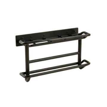 Navasota 7 Bottle Wall Mounted Wine Bottle And Glass Rack