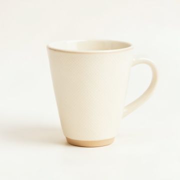 Oak Bend Ceramic Mug - Cream (synthetic illustration; no displayed measurements)